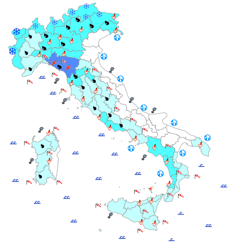 bollettino meteo protezione civile 4 novembre