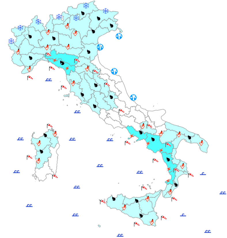 bollettino meteo protezione civile 4 novembre