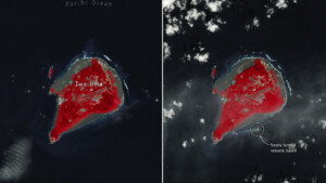nuova isola giappone eruzione vulcanica
