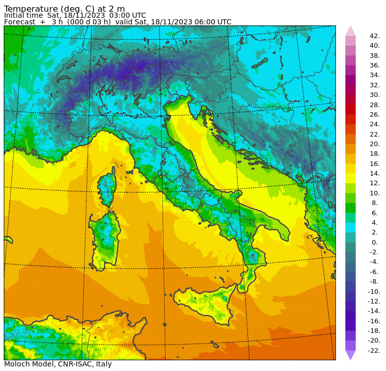 temperature minime 18 novembre