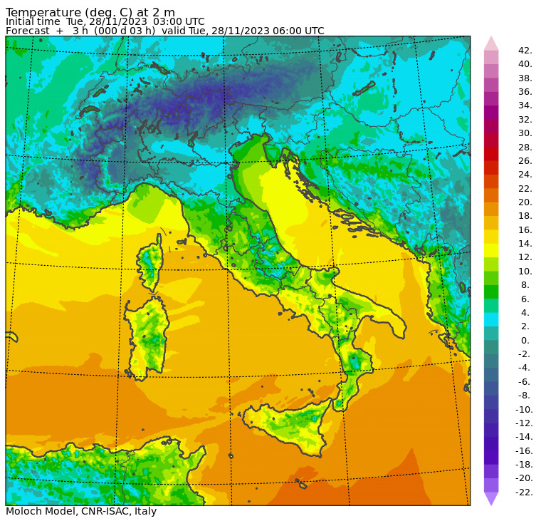temperature minime oggi