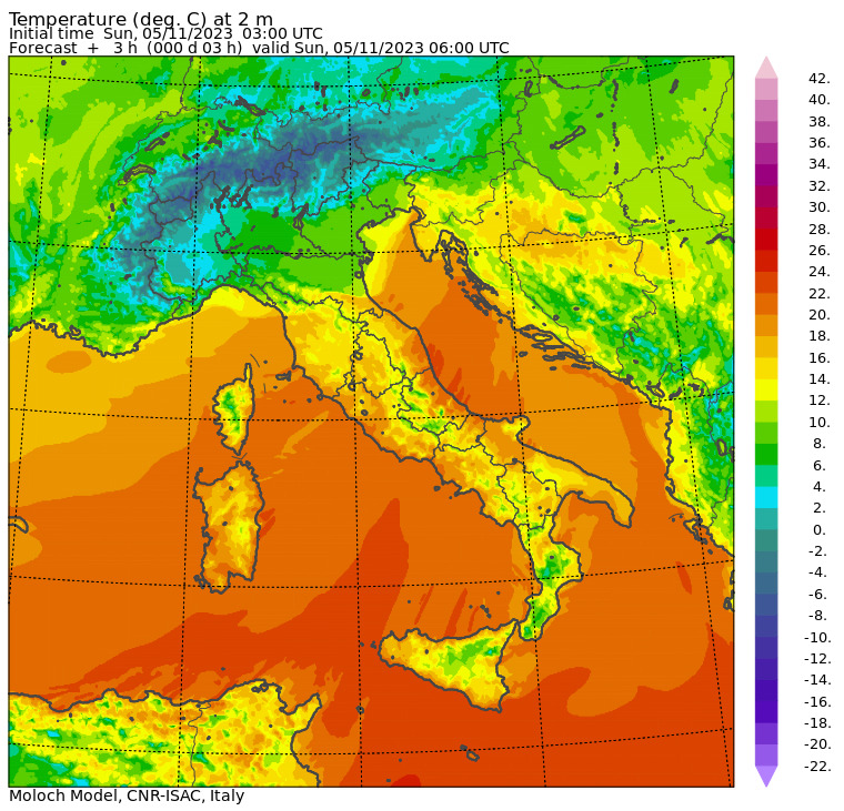 temperature minime oggi