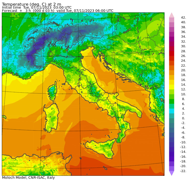 temperature minime oggi