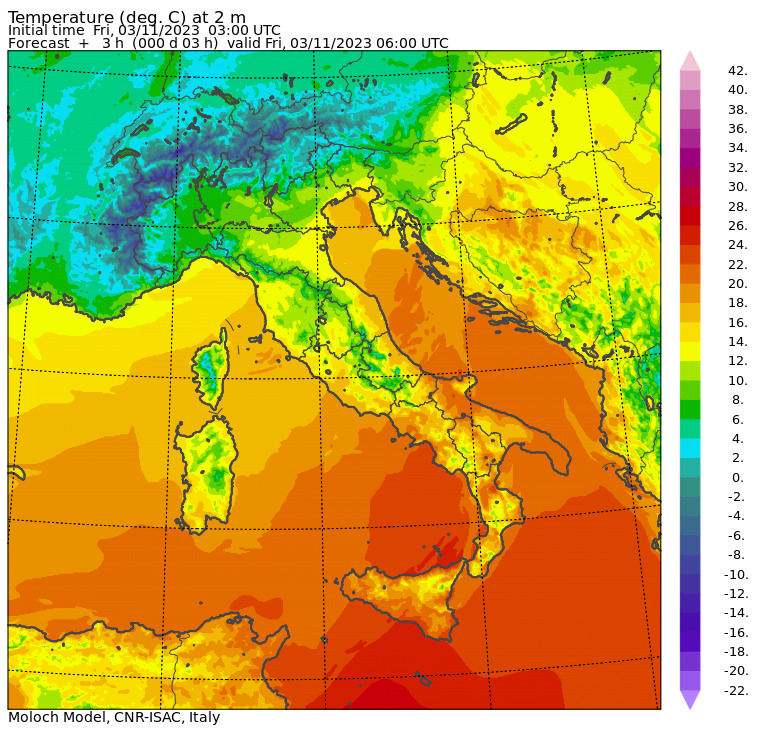 temperature minime oggi