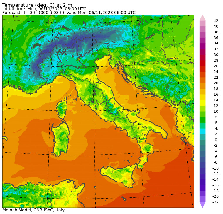 temperature minime oggi