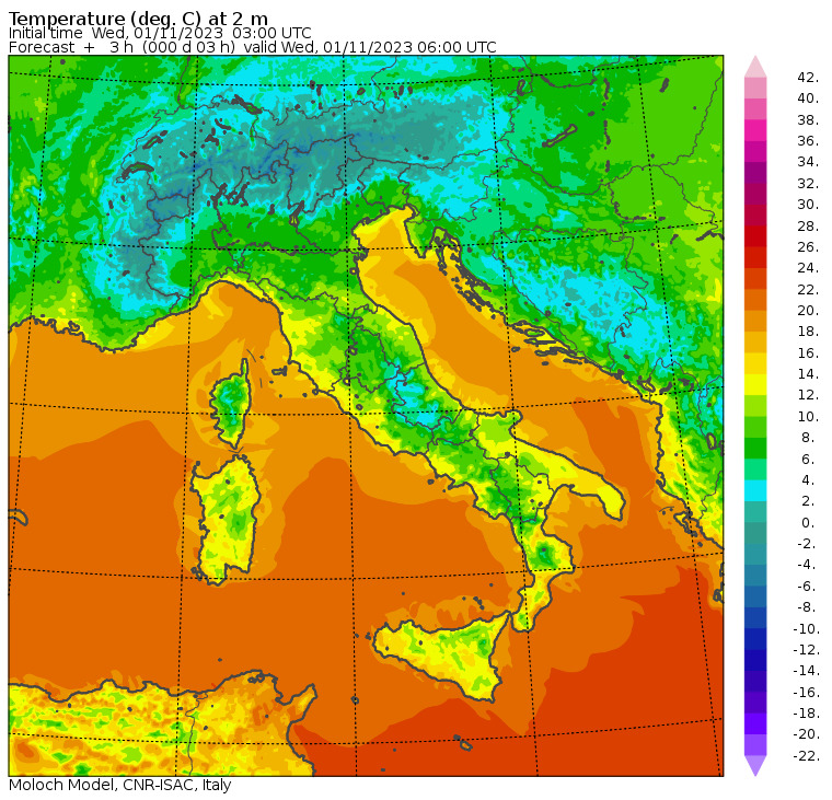 temperature minime oggi