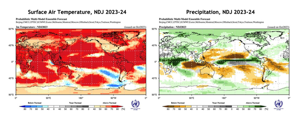 temperature precipitazioni novembre 2023-gennaio 2024