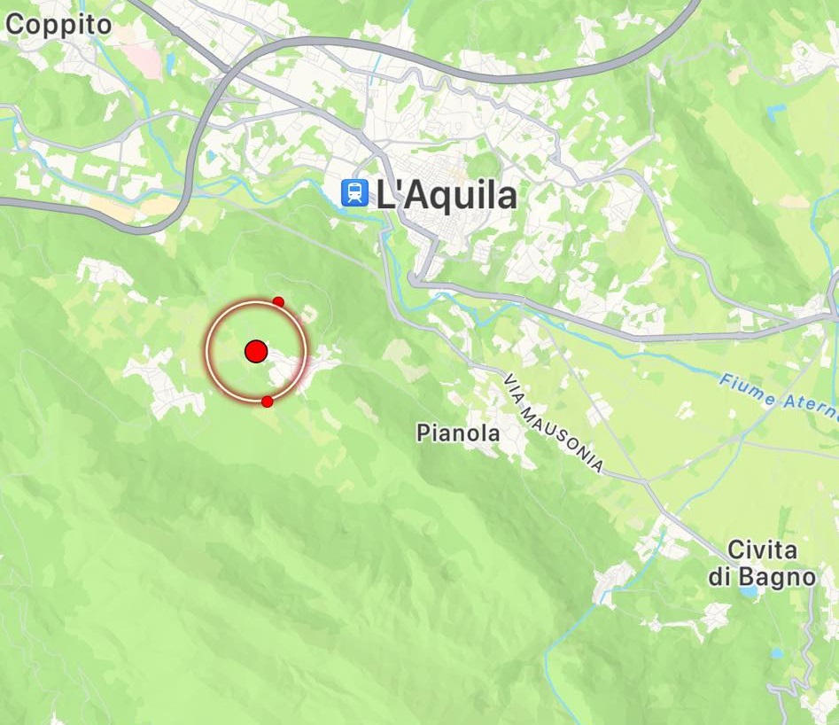 terremoto l'aquila 22 novembre 2023