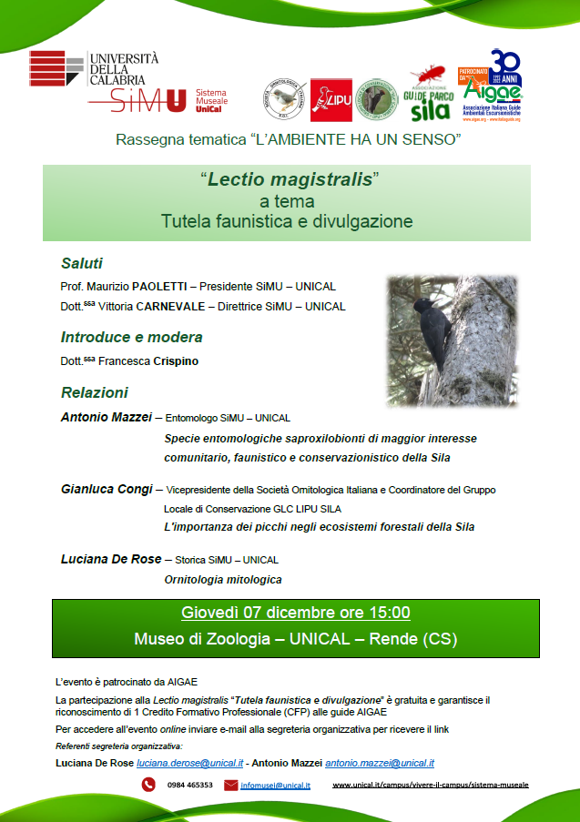 Lectio magistralis l'ambiente ha un senso unical