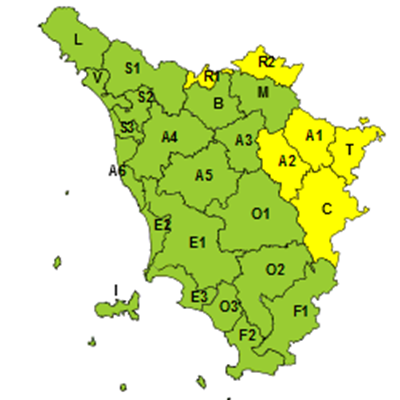 allerta meteo toscana 7 dicembre