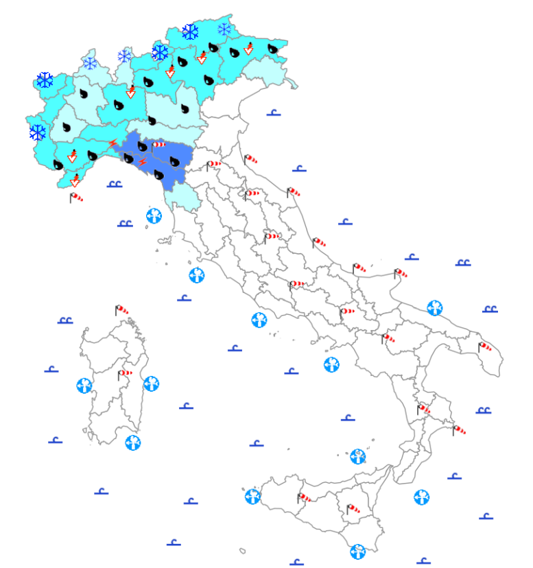 bollettino meteo protezione civile 1 dicembre