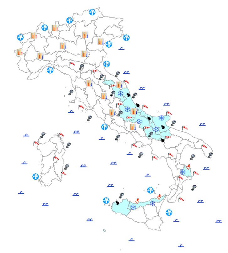 bollettino meteo protezione civile 16 dicembre