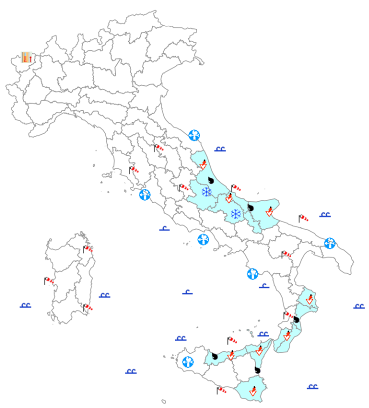 bollettino meteo protezione civile 16 dicembre
