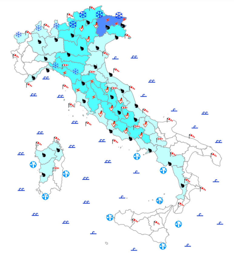 bollettino meteo protezione civile 2 dicembre