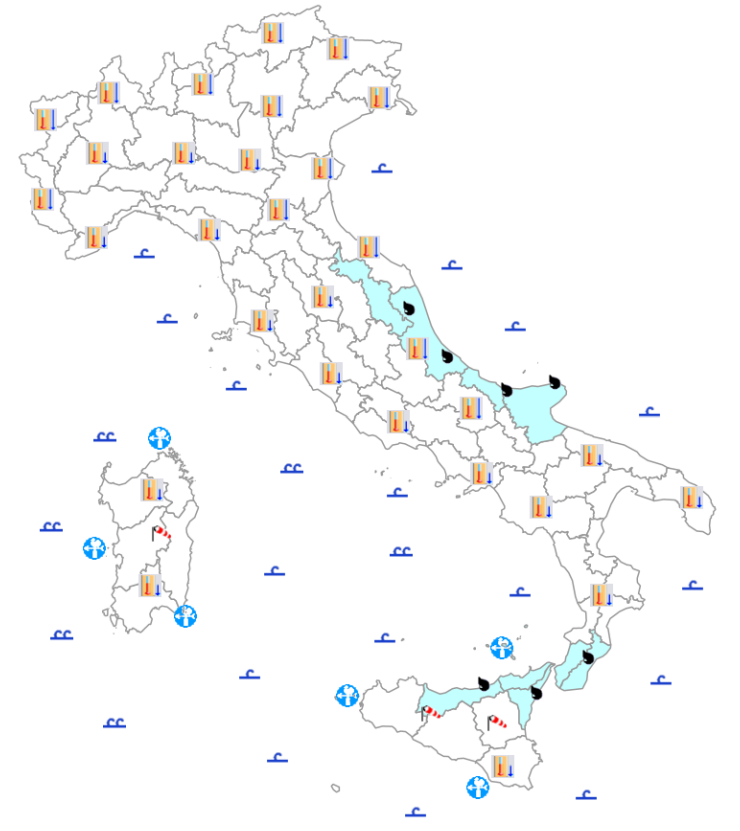 bollettino meteo protezione civile 3 dicembre