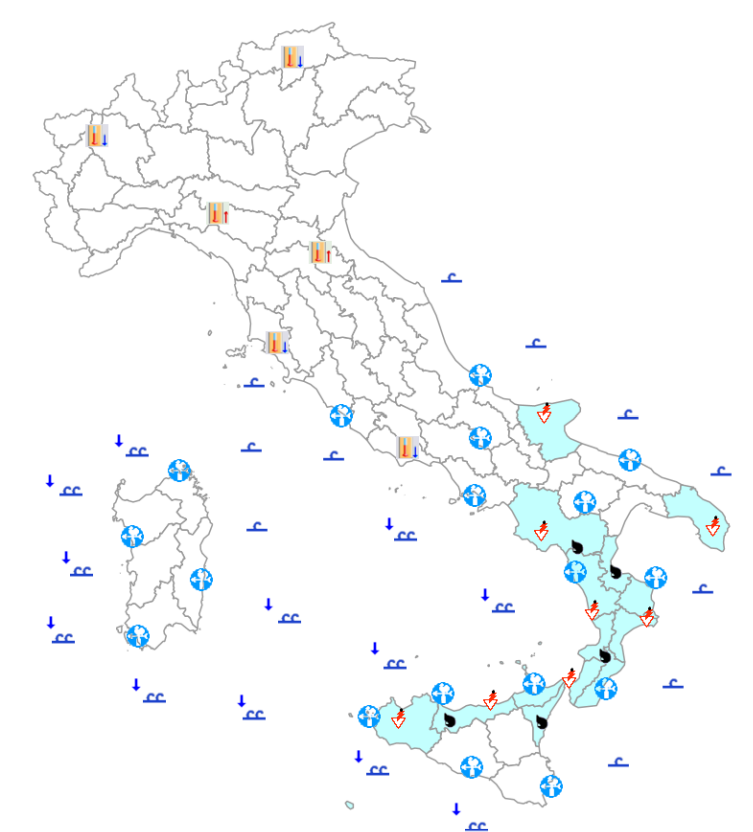 bollettino meteo protezione civile 6 dicembre