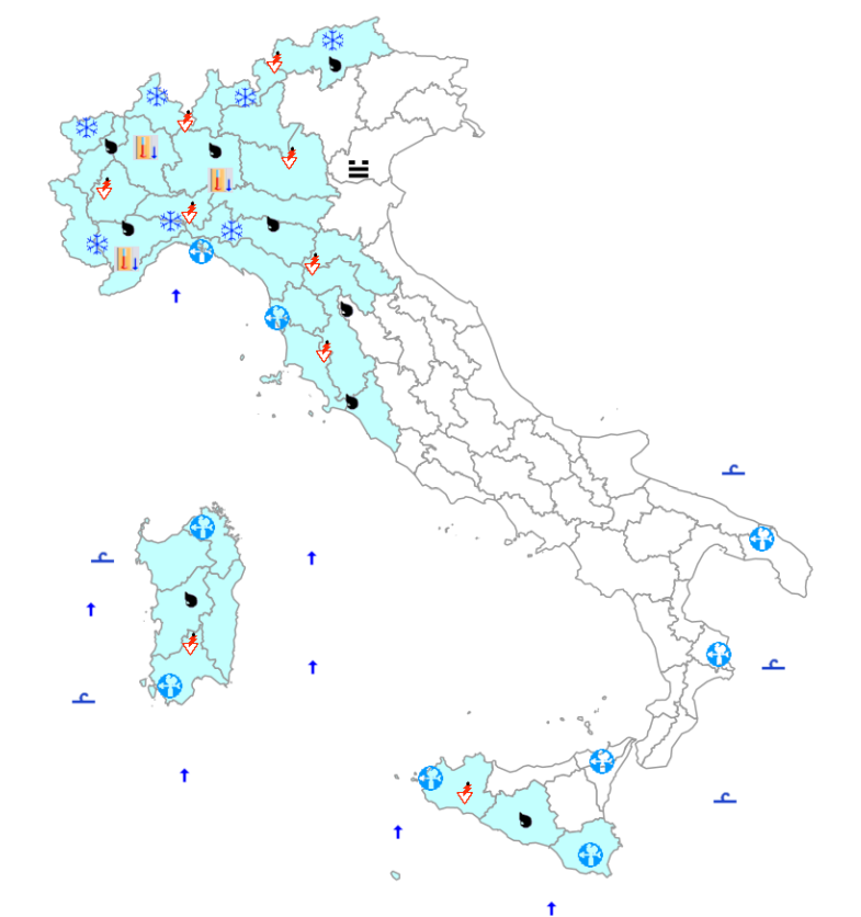 bollettino meteo protezione civile 8 dicembre
