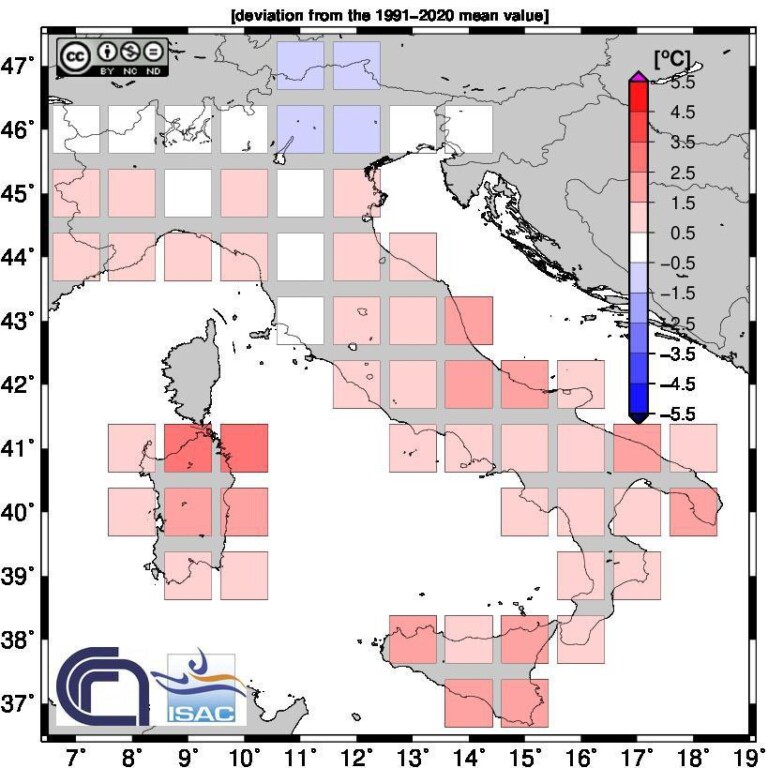 clima anomalie italia novembre 2023