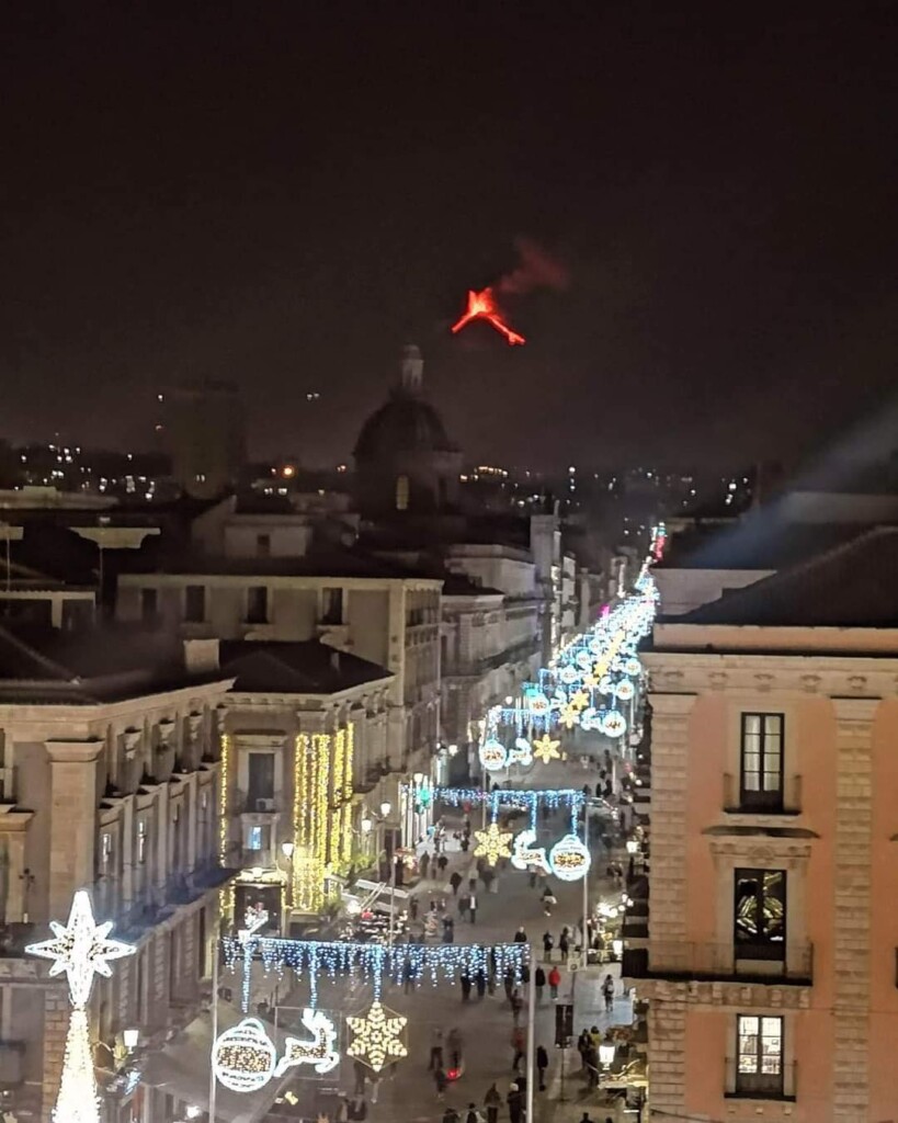 eruzione etna 1 dicembre