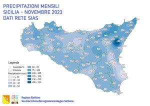 novembre sicilia deficit piogge