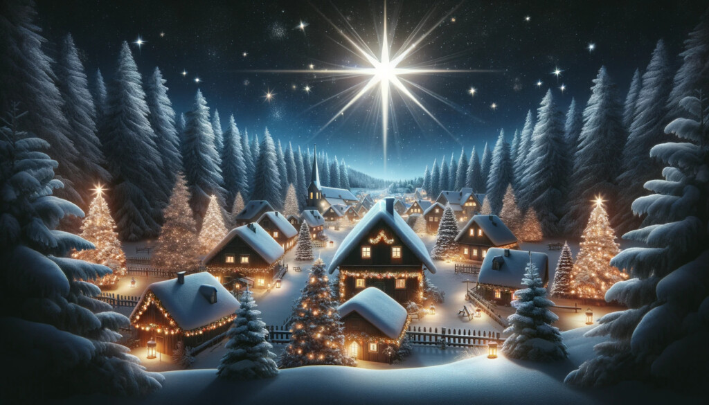 stella luminosa brillante natale