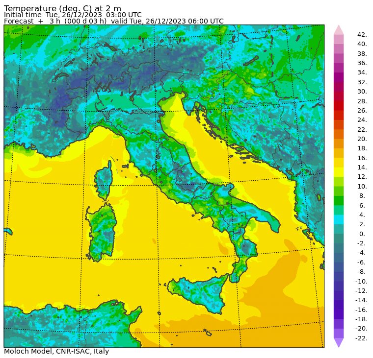 temperature minime 26 dicembre