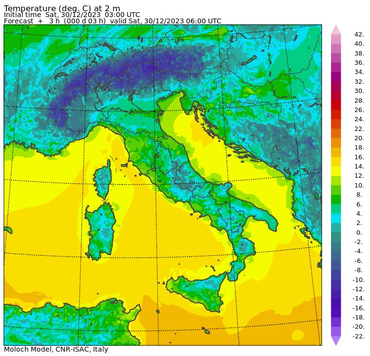 temperature minime 30 dicembre