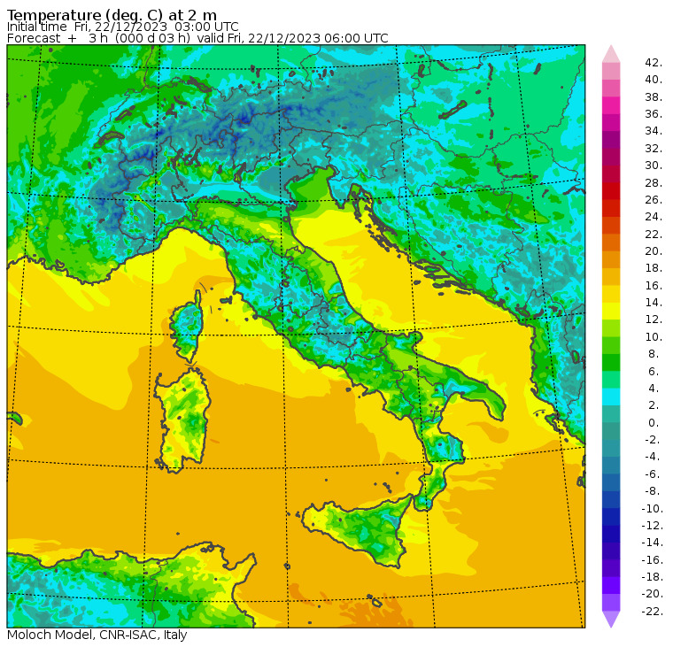 temperature minime oggi