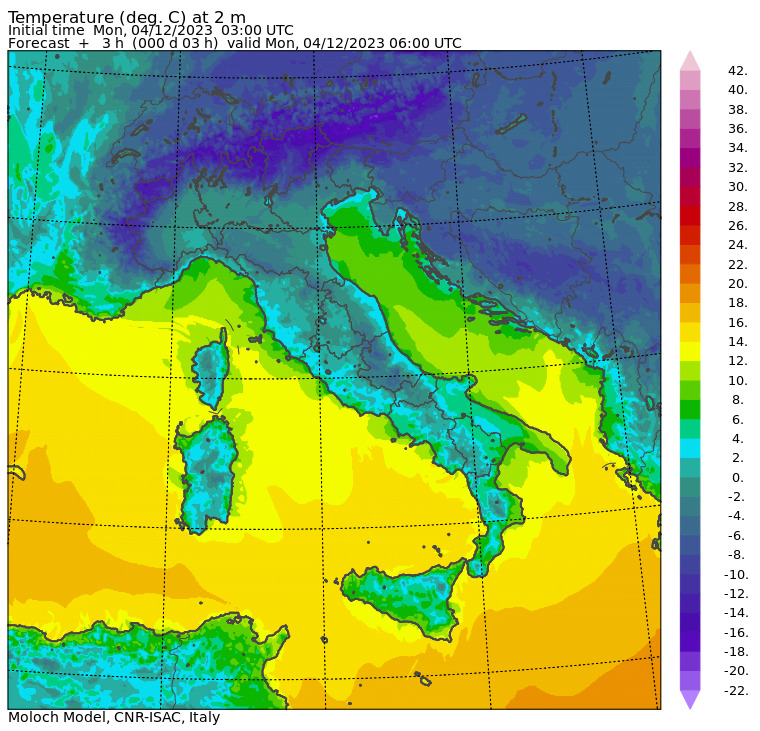 temperature minime oggi