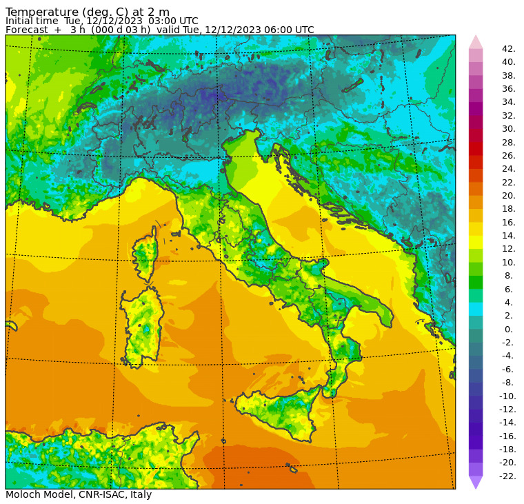 temperature minime oggi