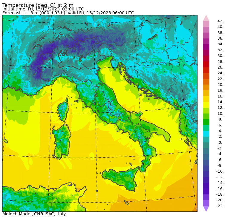 temperature minime oggi