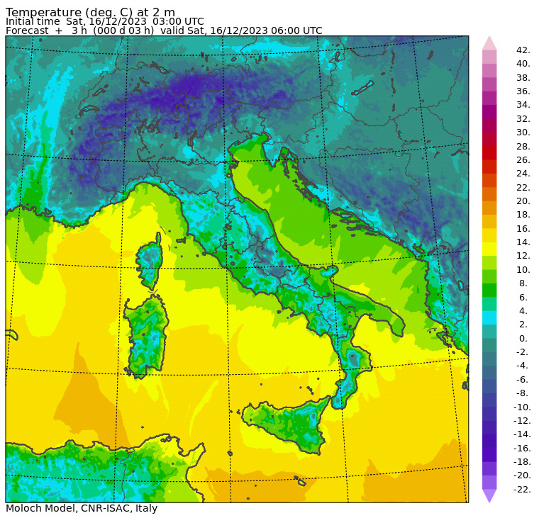 temperature minime oggi