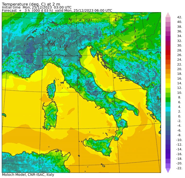 temperature minime oggi