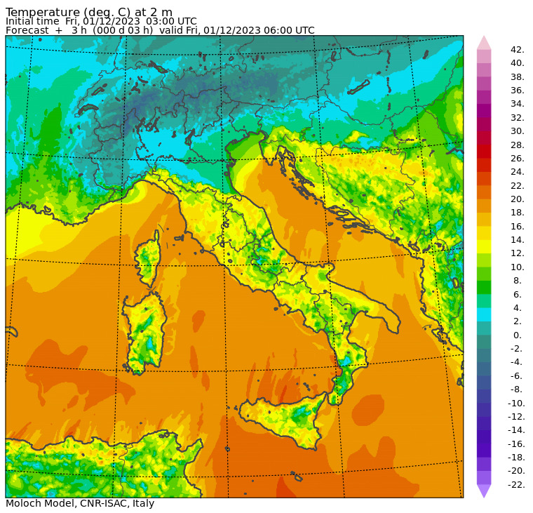temperature minime oggi