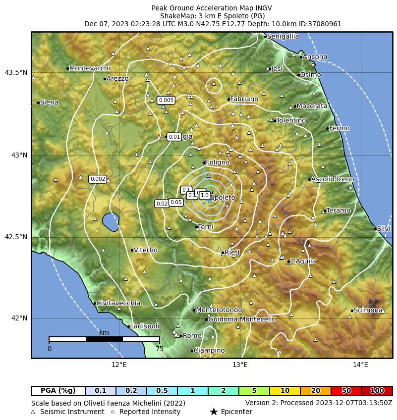 terremoto oggi umbria spoleto