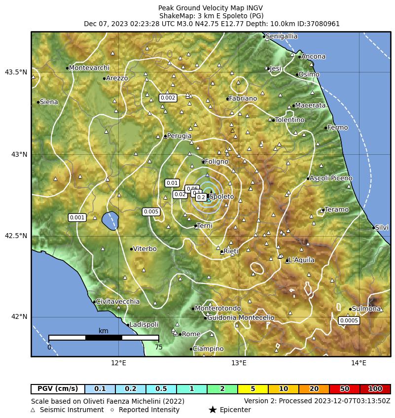 terremoto oggi umbria spoleto
