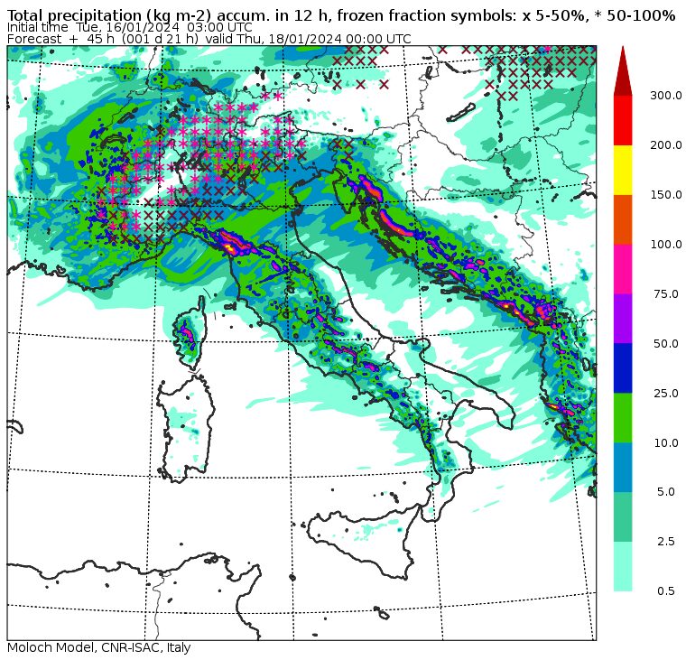 allerta meteo mercoledì 17 gennaio 2024