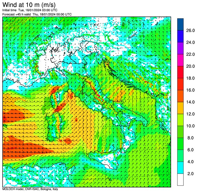 allerta meteo mercoledì 17 gennaio 2024