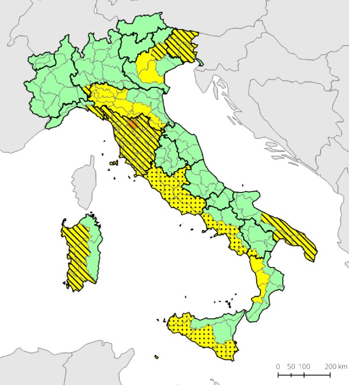 bollettino meteo protezione civile 6 gennaio