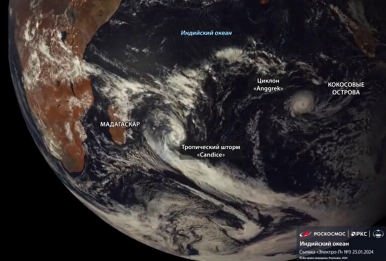 ciclone Anggrek e tempesta tropicale candice