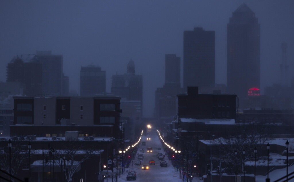 gelo neve iowa usa
