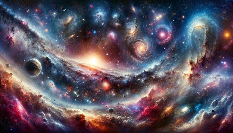 spazio cosmo universo pianeti stelle galassie materia oscura