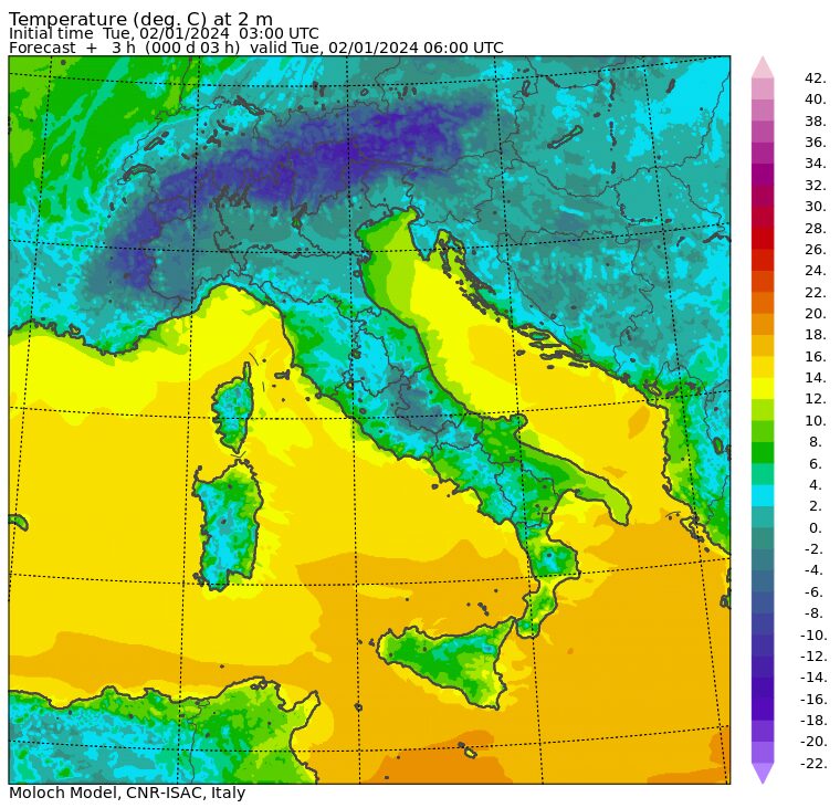 temperature minime oggi