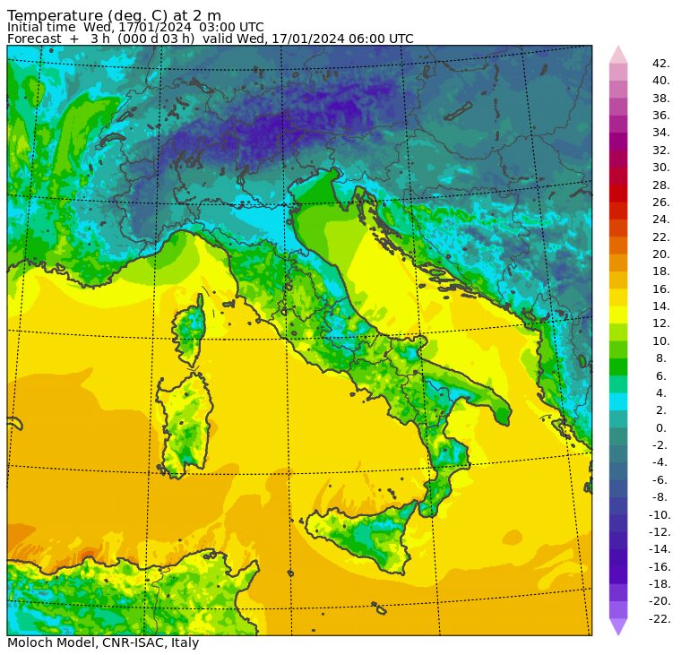 temperature minime oggi