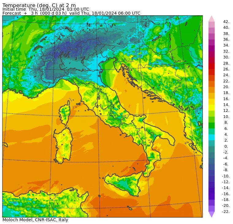 temperature minime oggi