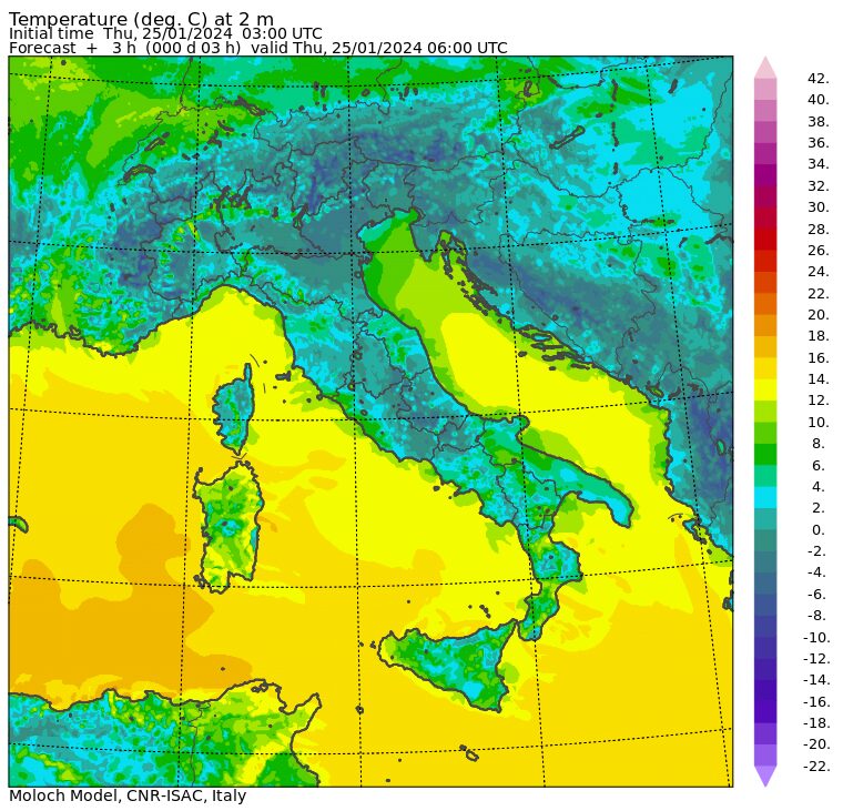 temperature minime oggi
