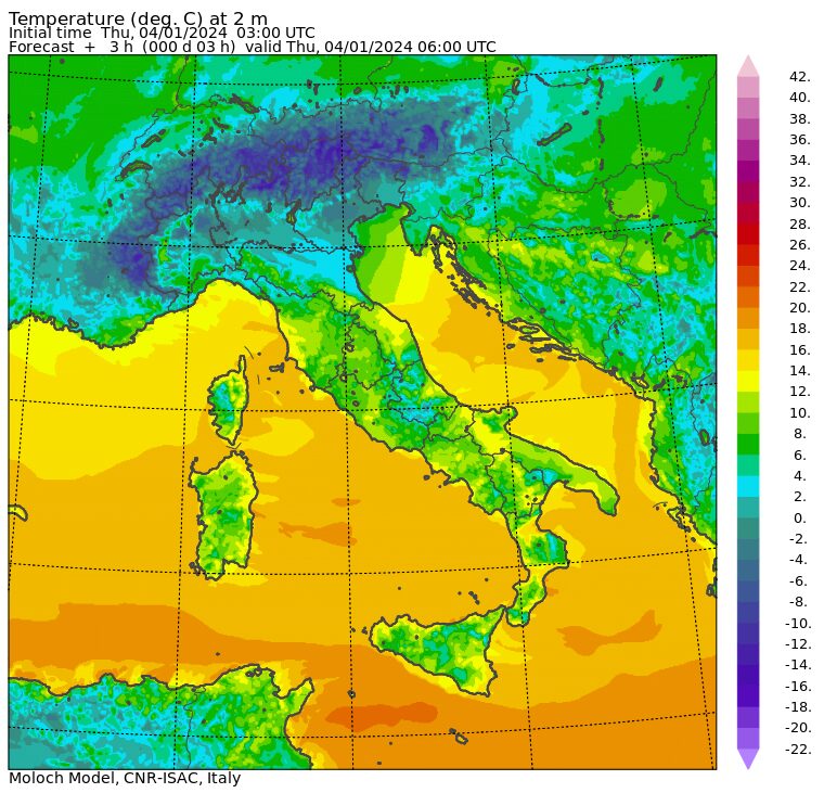 temperature minime oggi