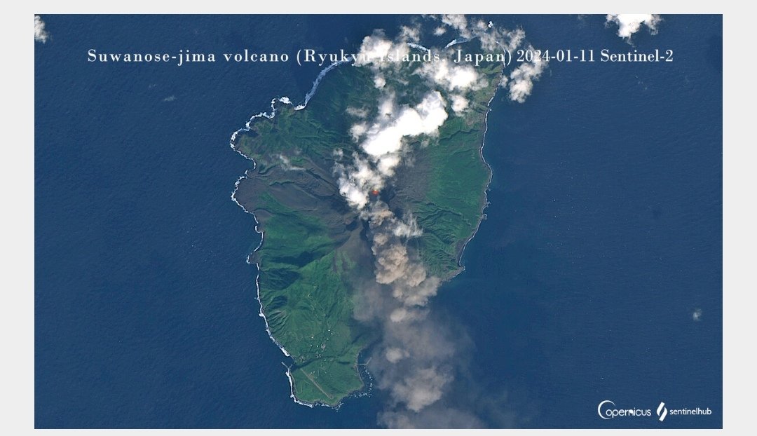 vulcano isola Suwanose giappone