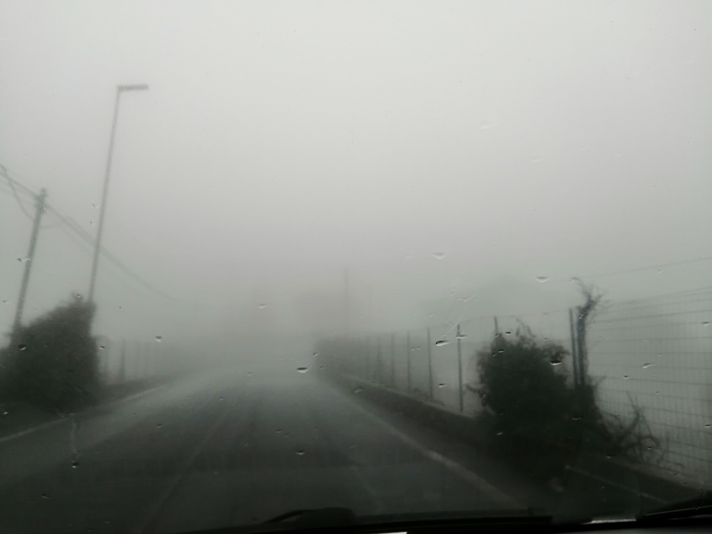 Pedara-Zafferana nebbia etna
