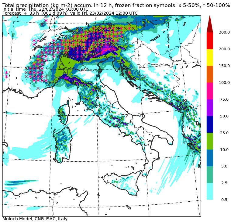 allerta meteo piogge 23 febbraio mattina